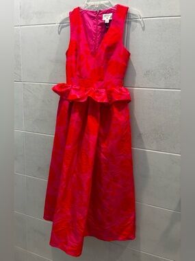 Kate Spade for Target Pink Red Peplum A-Line Dress NWT Size 0